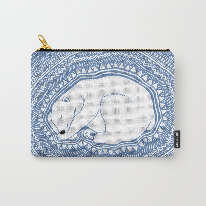 Polar bear, floe, pattern Carry-All Pouch