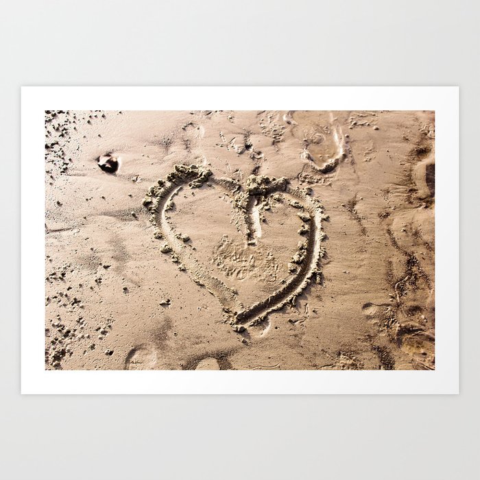 Heart in the Sand Art Print