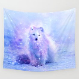 Arctic iceland fox Wall Tapestry