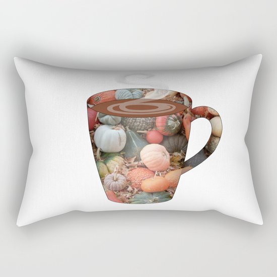 pumpkin spice tall mug - coffee cup series Rectangular Pillow