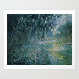Monet Morning on the Seine in the Rain 1897 - 1898 Art Print