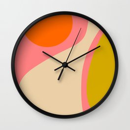 abstract composition modern blush pink Wall Clock | Colorblock, Colorcombo, Mustardyellow, Scandinavian, Inspration, Fresh, Mutedpalettes, Midcentury, Autum, Cozycolors 
