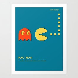 8 BITS BETTER -  PAC-MAN Art Print