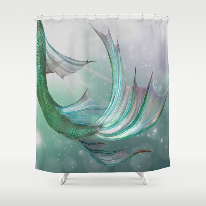 teal colored shower curtains