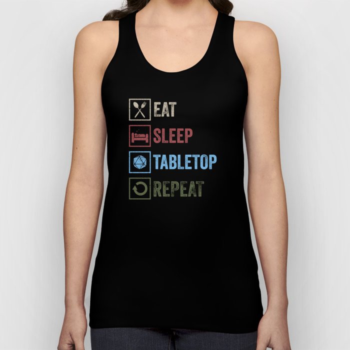 Eat Sleep Tabletop Repeat Tank Top