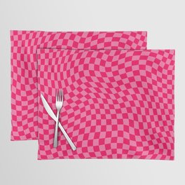 Pink on Pink Checkered Swirled Wrap Placemat