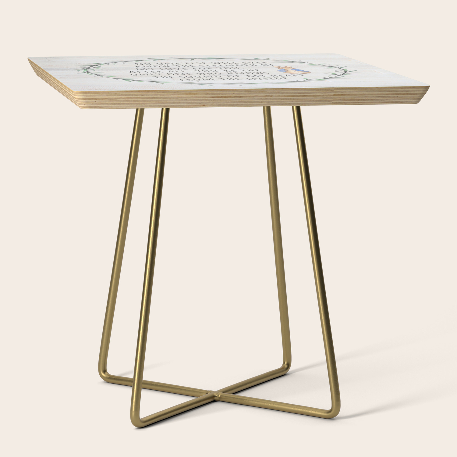 Moms Love W Weathered Wood Background Side Table By Christineiris