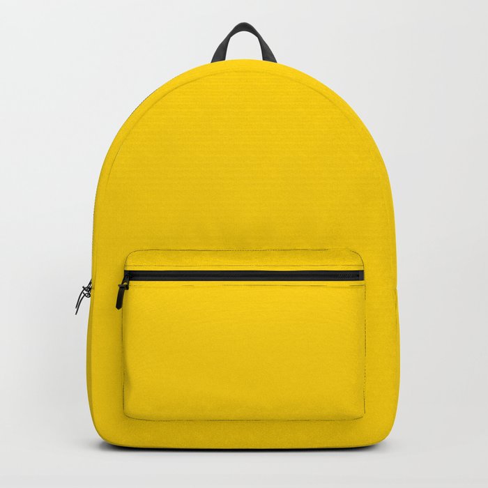 Bright Yellow Solid Color Pantone Cyber Yellow 14-0760 TCX Shades of Yellow Hues Backpack