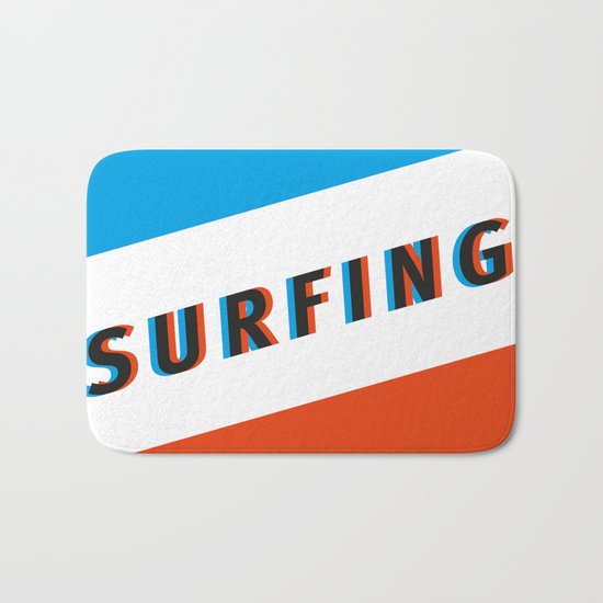SURFING 3D - Square Bath Mat