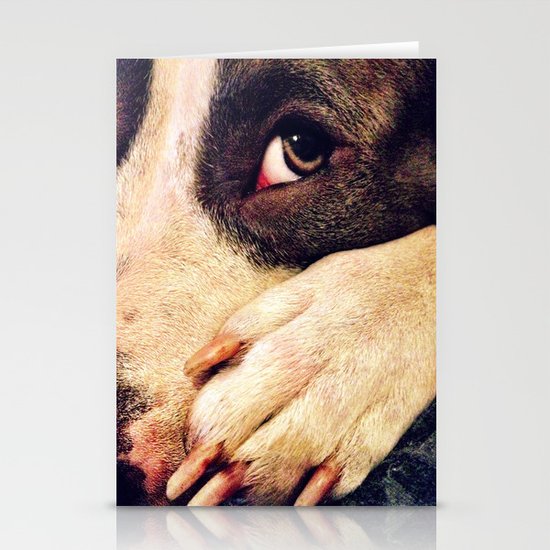Pitbull profile Stationery Cards