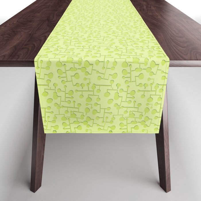 child pattern-pantone color-solid color-light green Table Runner