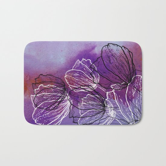 Colorful Flower Fantasy Bath Mat