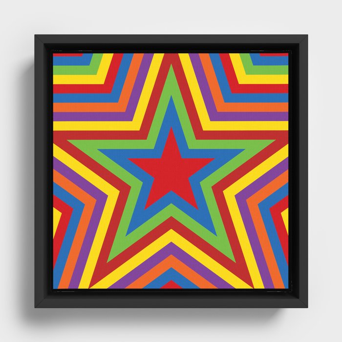 Sol LeWitt Star Framed Canvas