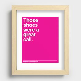 Your shoes Recessed Framed Print