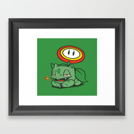 Fire Flowersaur Framed Art Print
