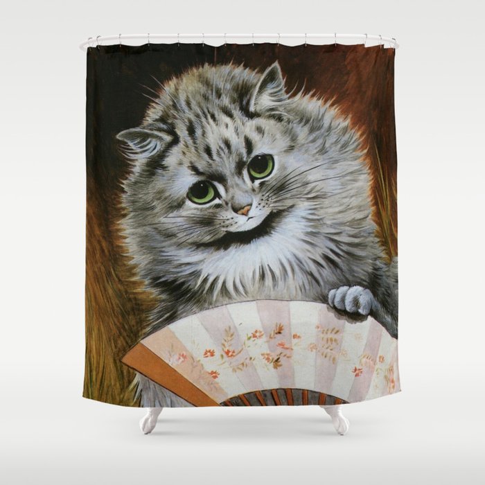 Louis Wain, Persian Cat Shower Curtain