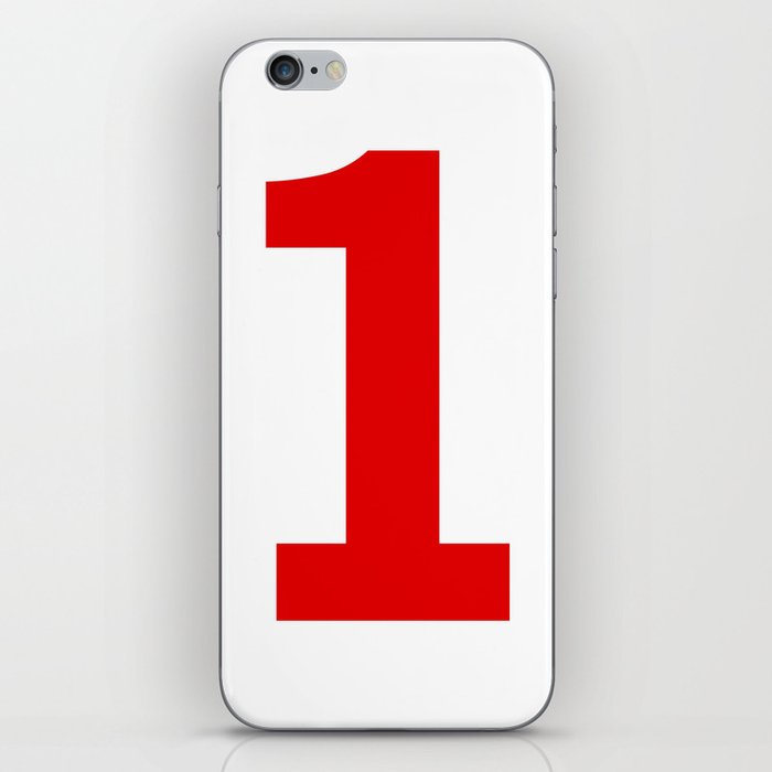 Number 1 (Red & White) iPhone Skin