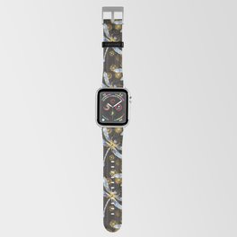 Steampunk Seamless with Mechanical Dragonflies Apple Watch Band