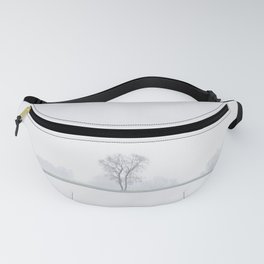 Lonely Tree in foggy landscape Fanny Pack