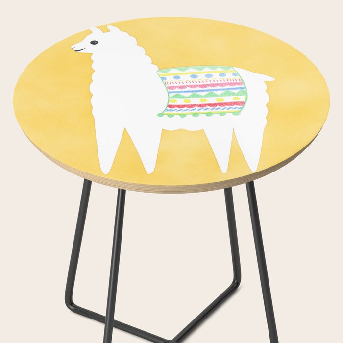 No Prob-Llama Side Table by thedapperjackalope | Society6