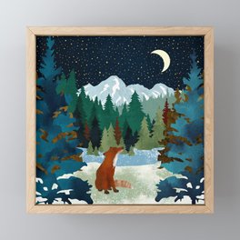Winter Fox Vista Framed Mini Art Print