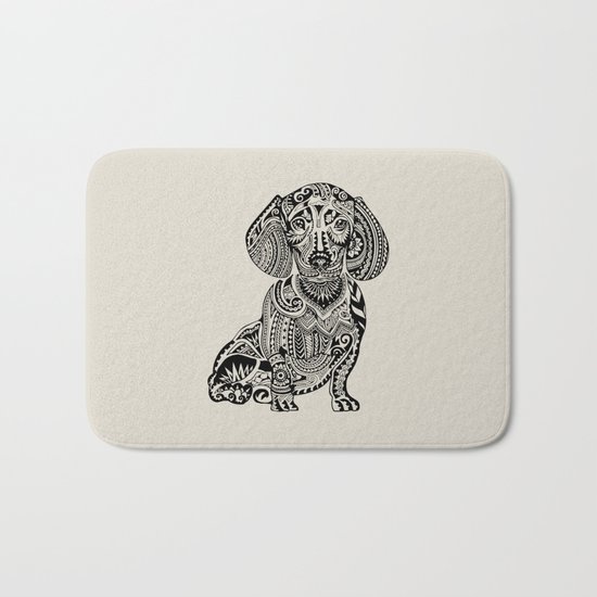 Polynesian Dachshund Bath Mat
