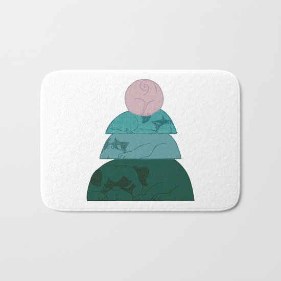 Halfmoon Pugs Bath Mat
