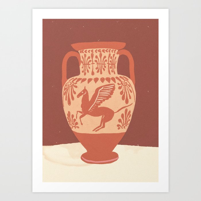 Pegasus vase Art Print