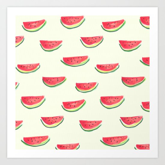 Watercolor Watermelon Art Print