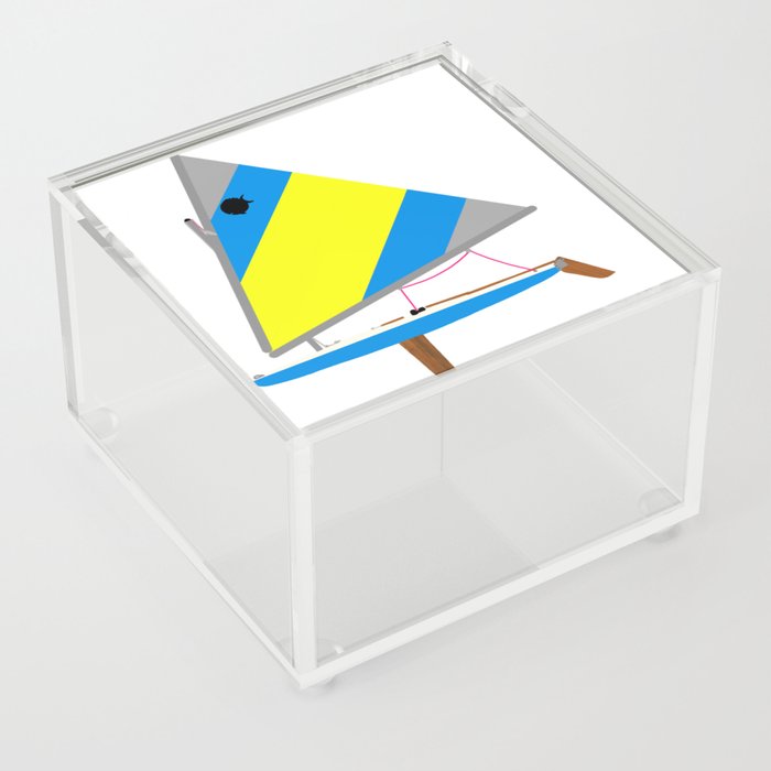 grey/blue/yellow sunfish Acrylic Box