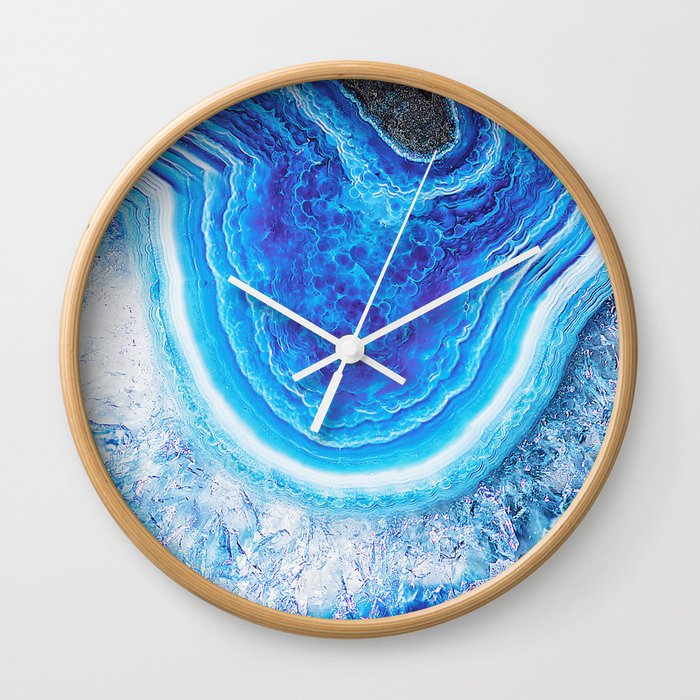 Blue agate 0397 Wall Clock