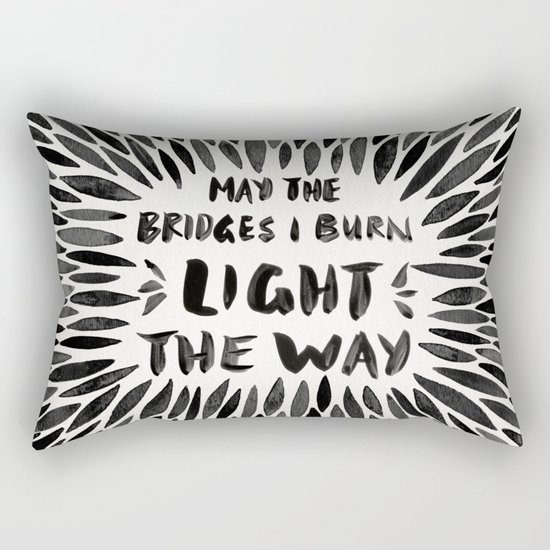 Bridges I Burn – Black Burst Rectangular Pillow