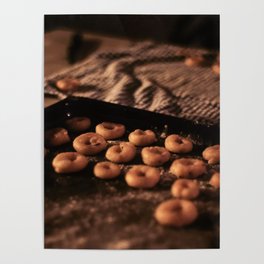 Homemade Appetizer called Taralli in Puglia South Italy Poster