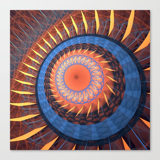Modern textured geometric abstract Canvas Print
