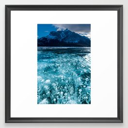 Abraham Lake Ice Bubbles Framed Art Print