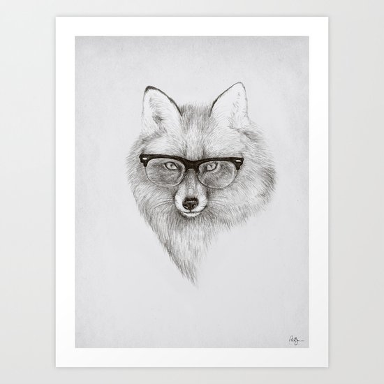 Fox Specs Art Print
