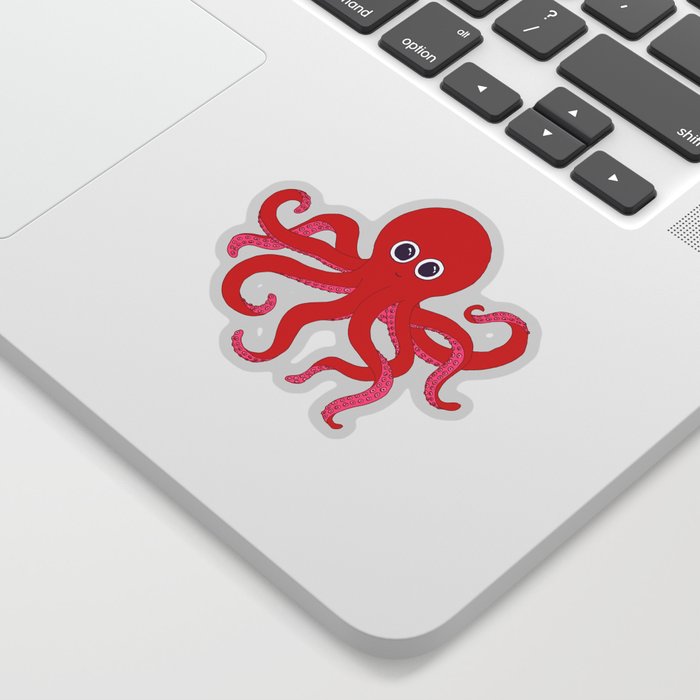 Octopus (Red) Sticker