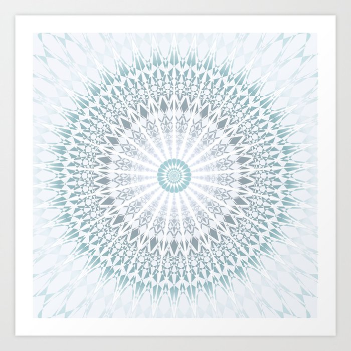 Teal Aqua Mandala Kunstdrucke Teal Aqua Mandala Kunstdrucke