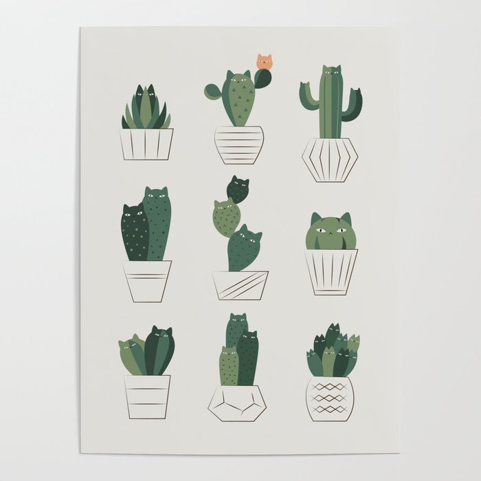 Cat and Plant 20: Cattus Poster