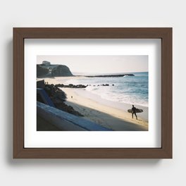 Lone Surfer Recessed Framed Print