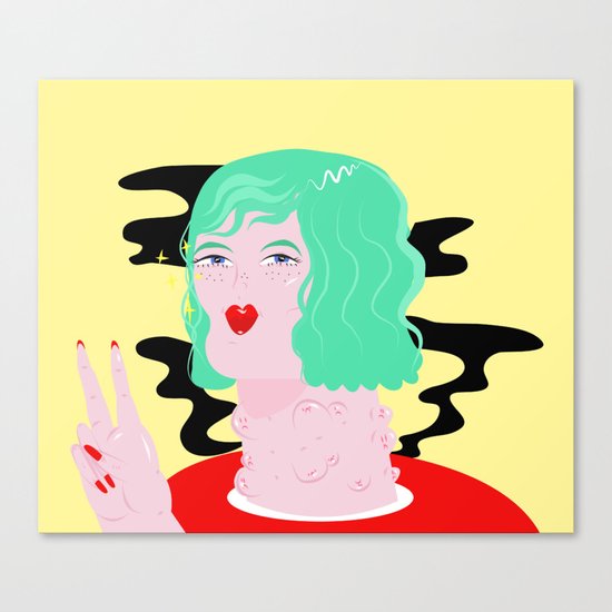 no perdamos la sonrisa Canvas Print