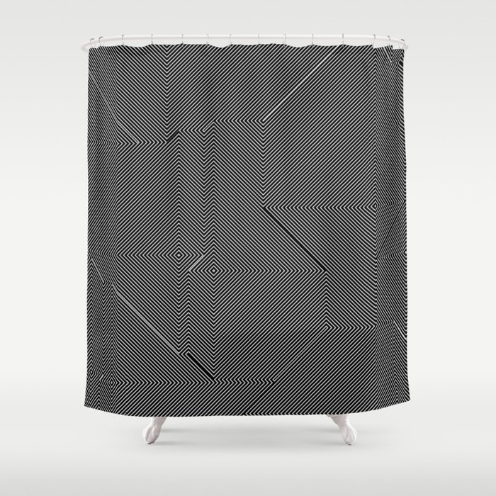 Moire Maze Shower Curtain