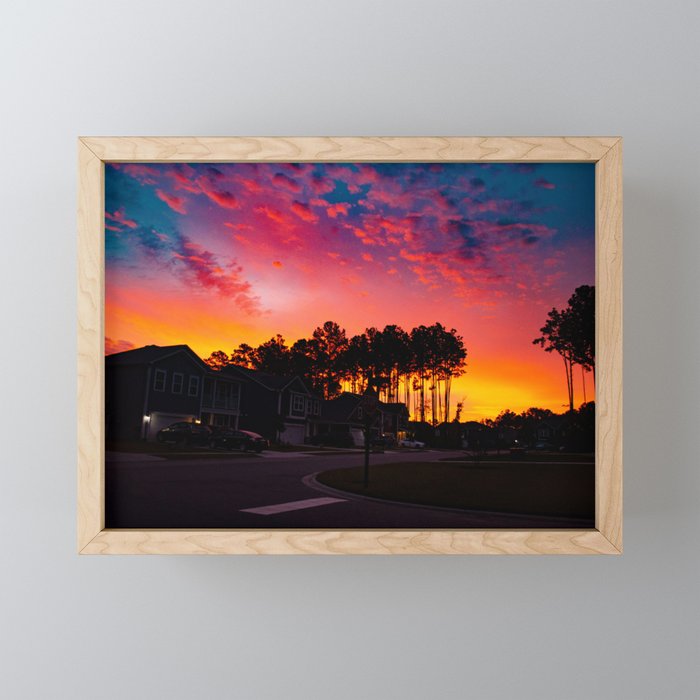Suburban Sunrise Framed Mini Art Print