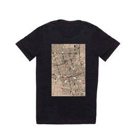 Stockton USA - Artistic City Map T Shirt