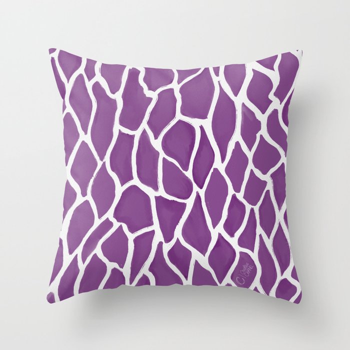 Bark Texture Purple Throw Pillow