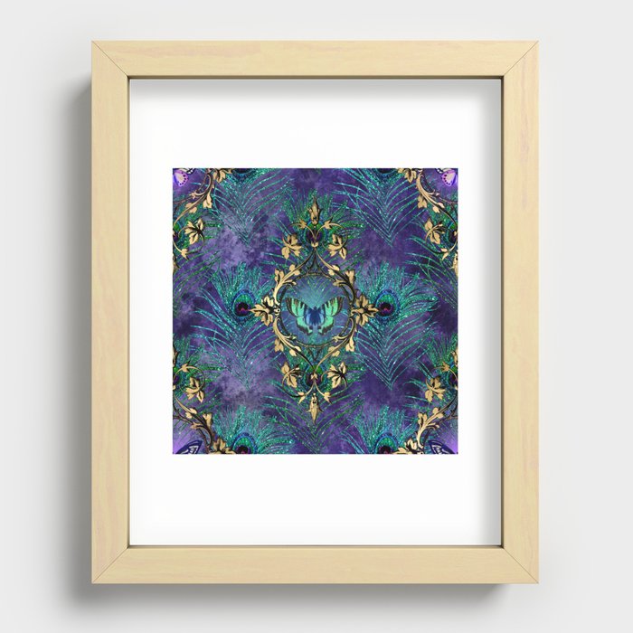 Feather Peacock 26 Recessed Framed Print