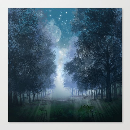 blue forest Canvas Print