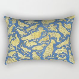 Birds with Twigs and Fruits Rectangular Pillow