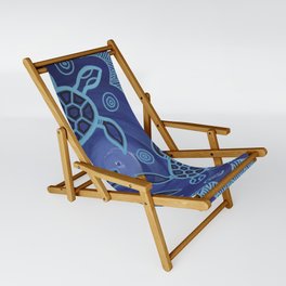 Authentic Aboriginal Art - 3 Sea Turtles Sling Chair