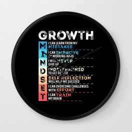 Motivational Quotes Growth for Entrepreneurs Wall Clock
